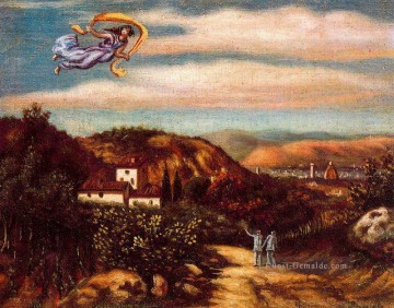 Surrealismus Werke - Landschaft mit Göttlichkeit Giorgio de Chirico Surrealismus